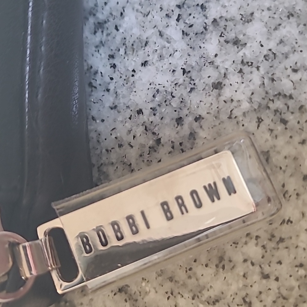 Bobbi Brown Black Leather Zip Pouch - Picture 2 of 8
